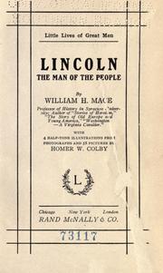 Cover of: Lincoln, the man of the people