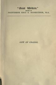 Cover of: Life of George Crabbe.