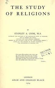 Cover of: The study of religions. by Stanley Arthur Cook