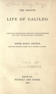 Cover of: The private life of Galileo