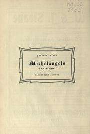 Cover of: Michelangelo, as a sculptor. by 