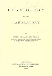 Cover of: Physiology from the laboratory