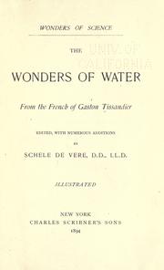 Cover of: Wonders of water