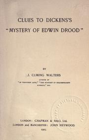 Cover of: Clues to Dicken's Mystery of Edwin Drood