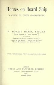 Cover of: Horses on board ship by Matthew Horace Hayes