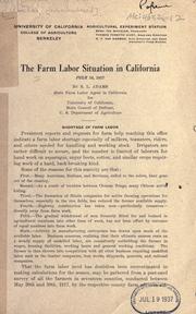 Cover of: The farm labor situation in California