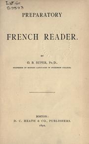 Cover of: Preparatory French reader.