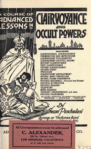 Cover of: Clairvoyance and occult powers