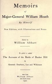 Cover of: Memoirs of Major General William Heath. by Heath, William