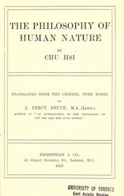 Cover of: The philosophy of human nature