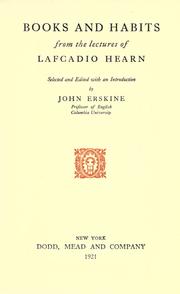 Cover of: Books and habits by Lafcadio Hearn