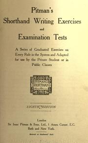 Cover of: Pitman's shorthand writing exercises and examination tests by Isaac Pitman