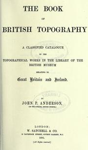 Cover of: The book of British topography. by John Parker Anderson