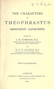 Cover of: Theophrasti Characteres