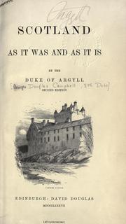 Cover of: Scotland as it was and as it is.
