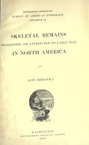 Cover of: Skeletal remains suggesting or attributed to early man in North America by Aleš Hrdlička