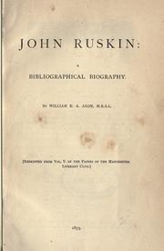 Cover of: John Ruskin by William E. A. Axon
