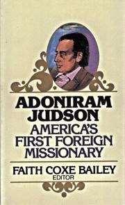 Cover of: Adoniram Judson : Americas First Foreign Missionary (Golden Oldies Series)