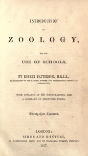 Cover of: Introduction to zoology, for the use of schools