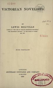Victorian novelists by Lewis Melville