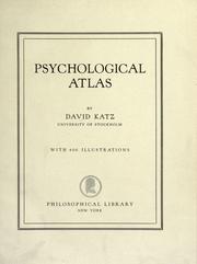 Cover of: Psychological atlas