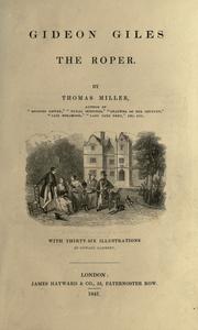 Cover of: Gideon Giles, the roper by Thomas Miller