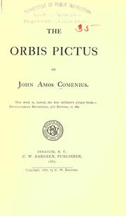 The Orbis pictus of John Amos Comenius by Johann Amos Comenius