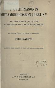 Cover of: Metamorphoseon Libri XV by Ovid