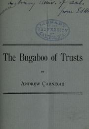 Cover of: The bugaboo of trusts