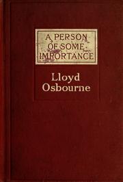 Cover of: person of some importance