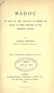 Cover of: Madoc by Stephens, Thomas