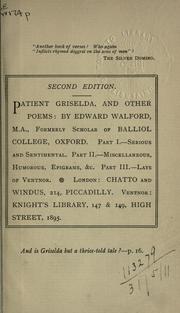 Cover of: Patient Griselda by Edward Walford