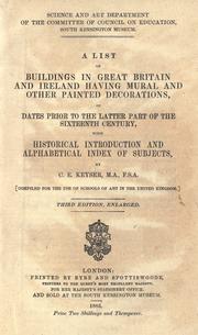 Cover of: A list of buildings in Great Britain and Ireland having mural and other painted decorations by South Kensington Museum.