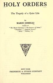 Holy Orders by Marie Corelli