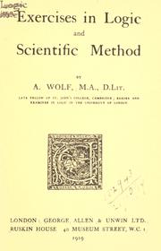 Cover of: Exercises in logic and scientific method.