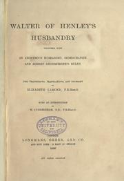 Cover of: Walter of Henley's Husbandry by Walter de Henley
