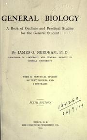 Cover of: General biology by Needham, James G.