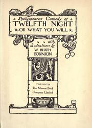 Cover of: Shakespear's comedy of Twelfth night or What you will by William Shakespeare