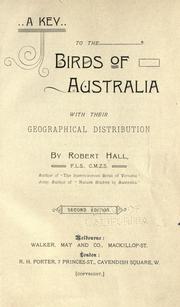 Cover of: A key to the birds of Australia: with their geographical distribution