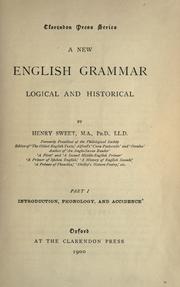 Cover of: A new English grammar, logical and historical. by Henry Sweet