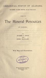 Cover of: Index to the mineral resources of Alabama by Eugene Allen Smith
