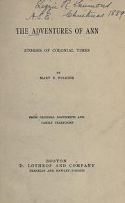 Cover of: adventures of Ann: stories of colonial times