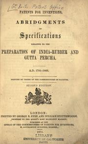 Patents for inventions by Great Britain. Patent Office.