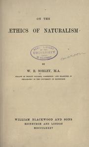 Cover of: On the ethics of naturalism