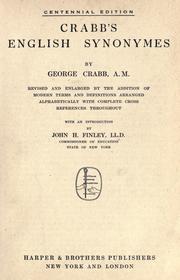 Cover of: Crabb's English synonymes