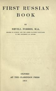 Cover of: First Russian book