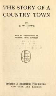 The story of a country town by E. W. Howe