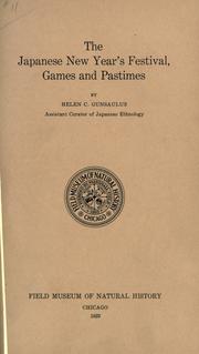 Cover of: The Japanese New Year's festival, games and pastimes by Helen Cowen Gunsaulus