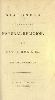 Dialogues Concerning Natural Religion by David Hume