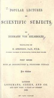 Populäre wissenschaftliche Vorträge by Hermann von Helmholtz